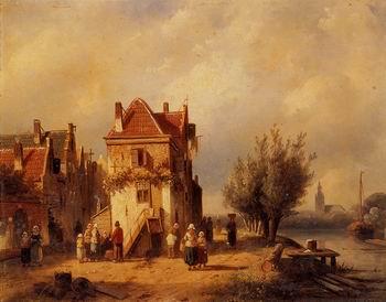 unknow artist European city landscape, street landsacpe, construction, frontstore, building and architecture. 295 France oil painting art